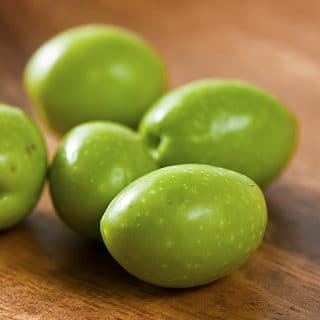raw green olives