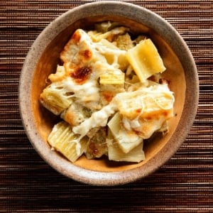 A bowl full of my cardoon gratin recipe