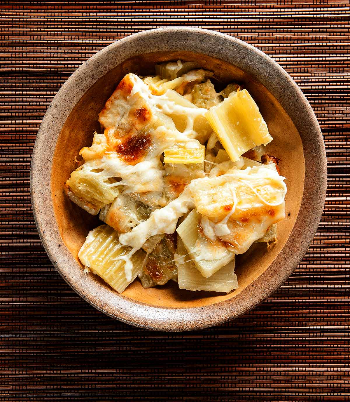 A bowl full of my cardoon gratin recipe