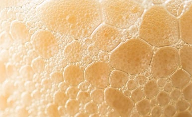 Foam from homemade beer.