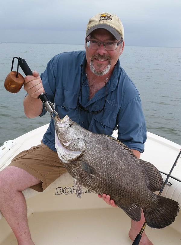 Hank Shaw with tripletail