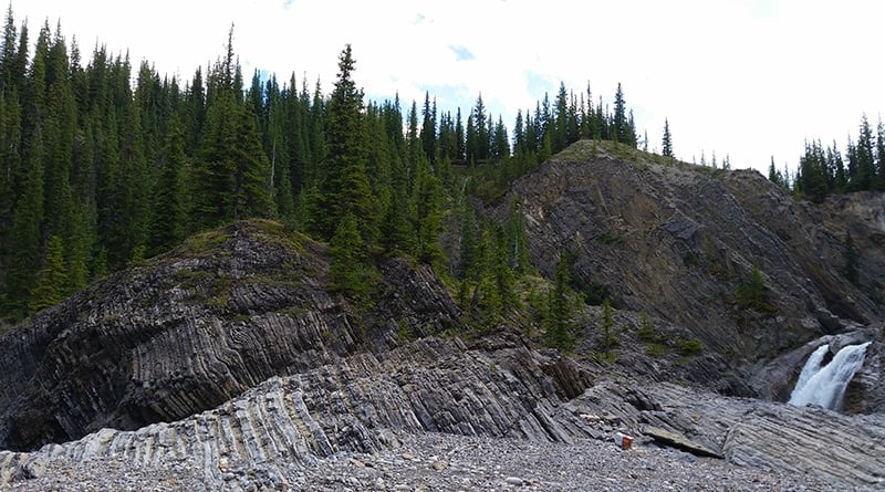 Rough rock wall in Alberta