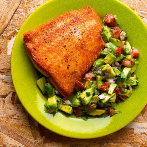 Salmon with Avocado Salsa Recipe - Grilled Salmon with Avocado Salsa