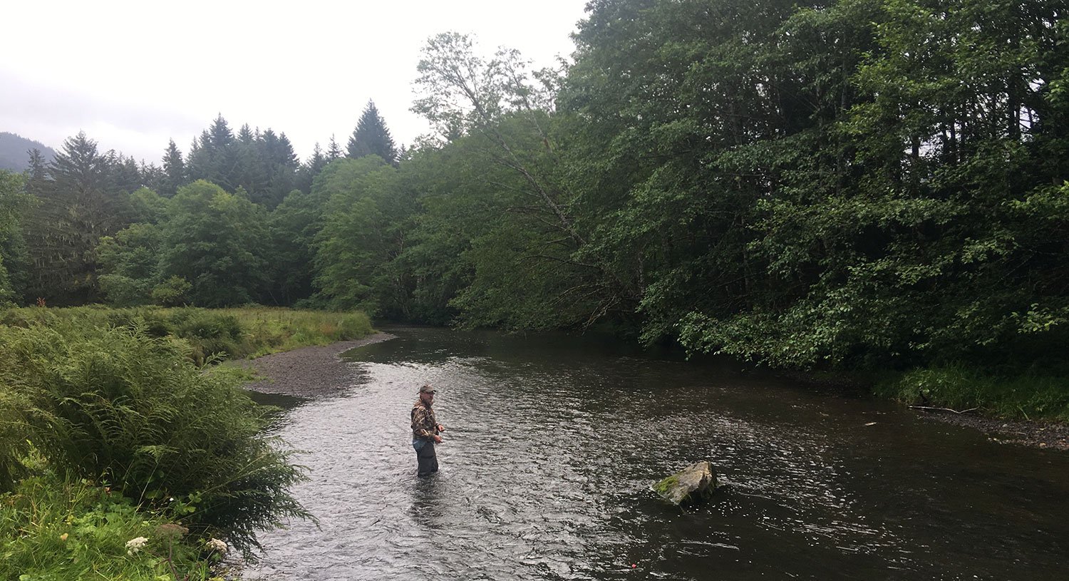 Hank Shaw fly fishing Alaska