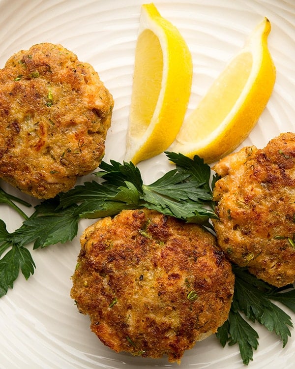 close-up of the trout cakes recipe