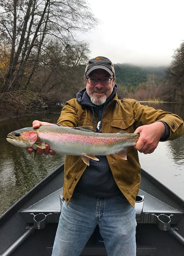 Hank Shaw with steelhead