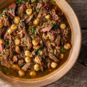 turkey leg stew in a bowl