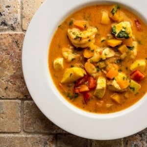 A bowl of East African fish stew