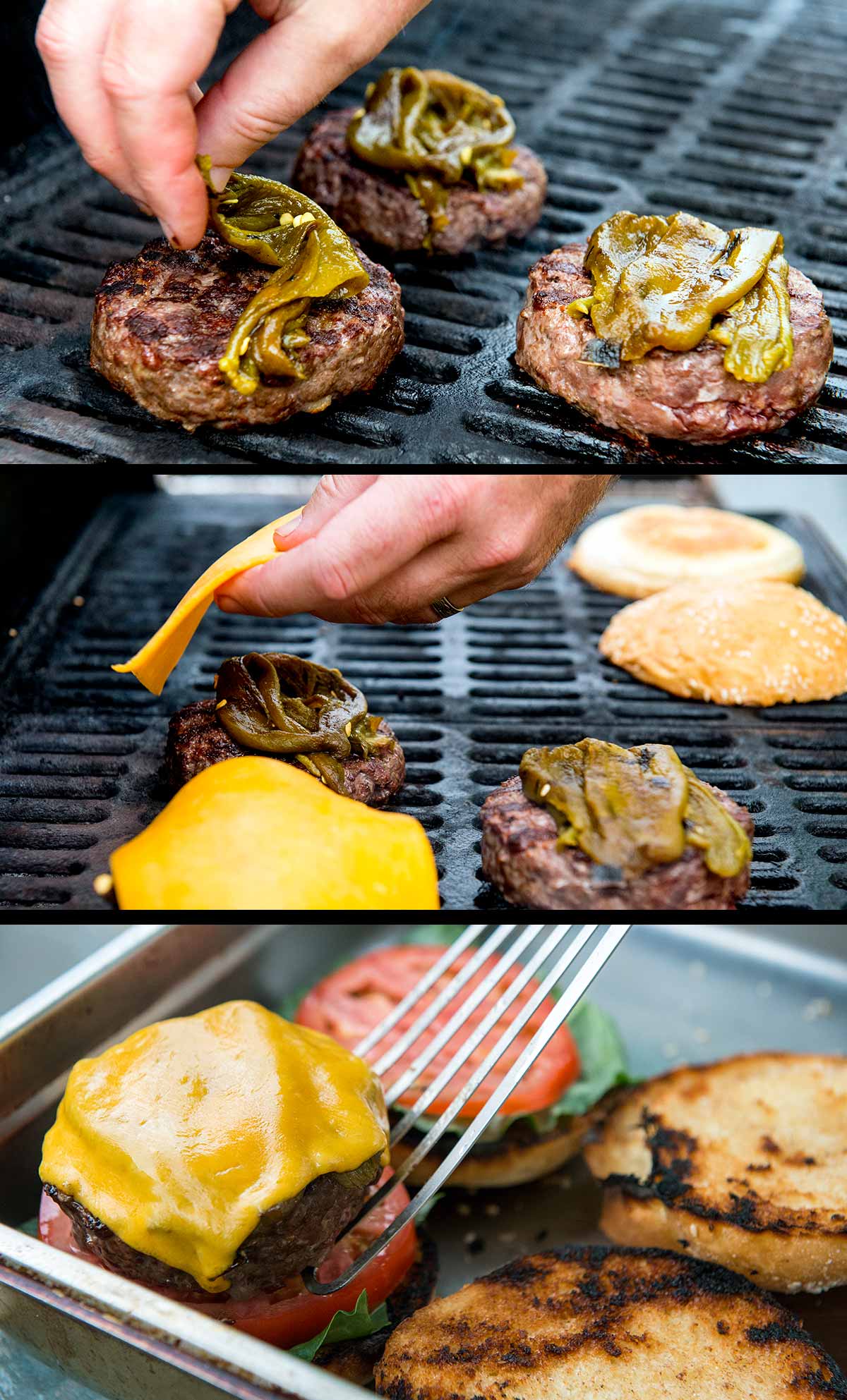Building an elk burger in three images