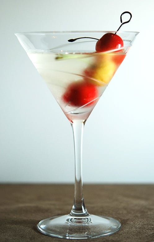 elderflower liqueur in a martini