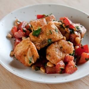 The finished Spanish shark recipe in a bowl