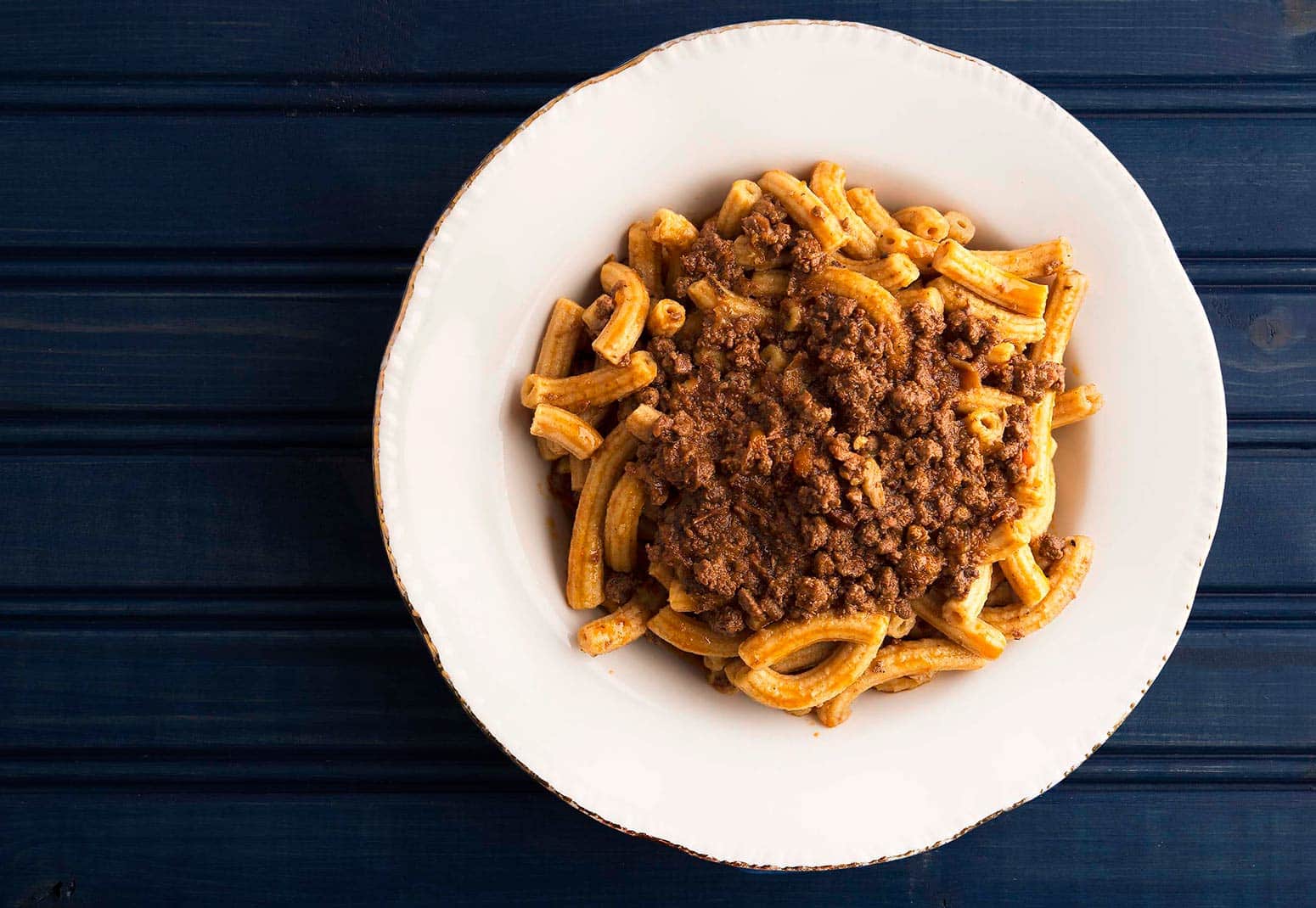 sugo di piccione in a pasta bowl