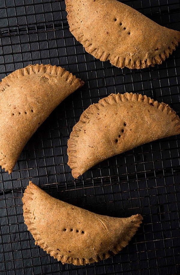 Squirrel hand pies on a cooling rack