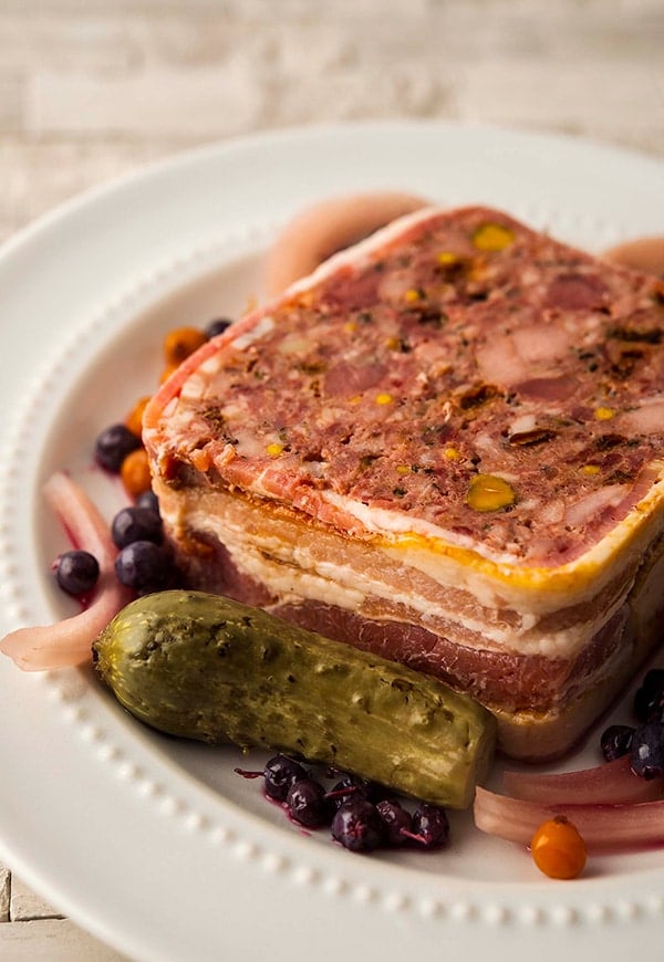 wild game terrine on a plate