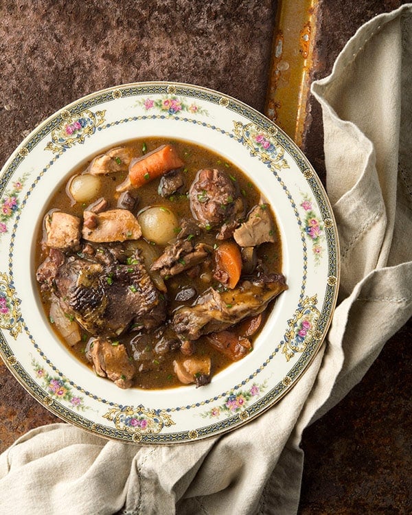 pheasant stew in a bowl