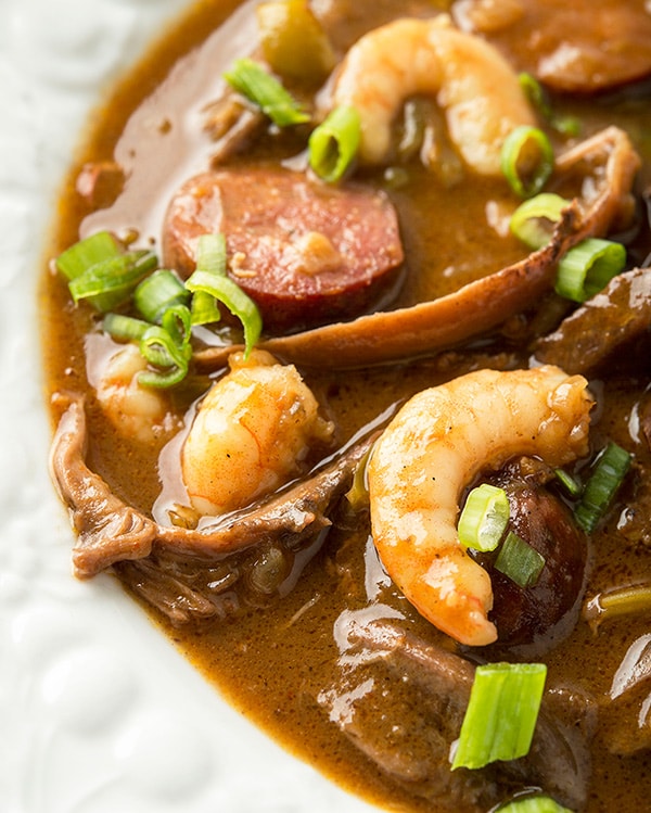 Turkey Gumbo with Andouille and Shrimp