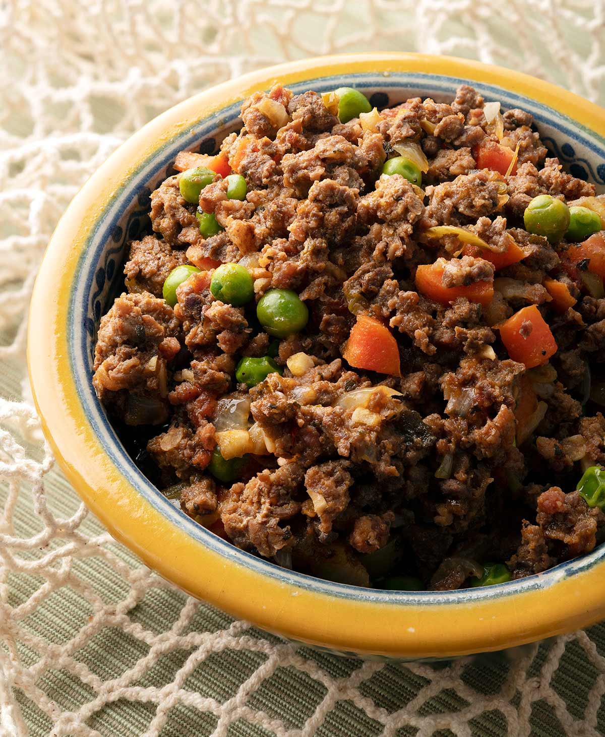 A bowl of Mexican picadillo