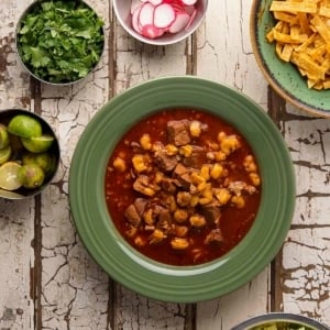 pozole rojo recipe with accompaniments