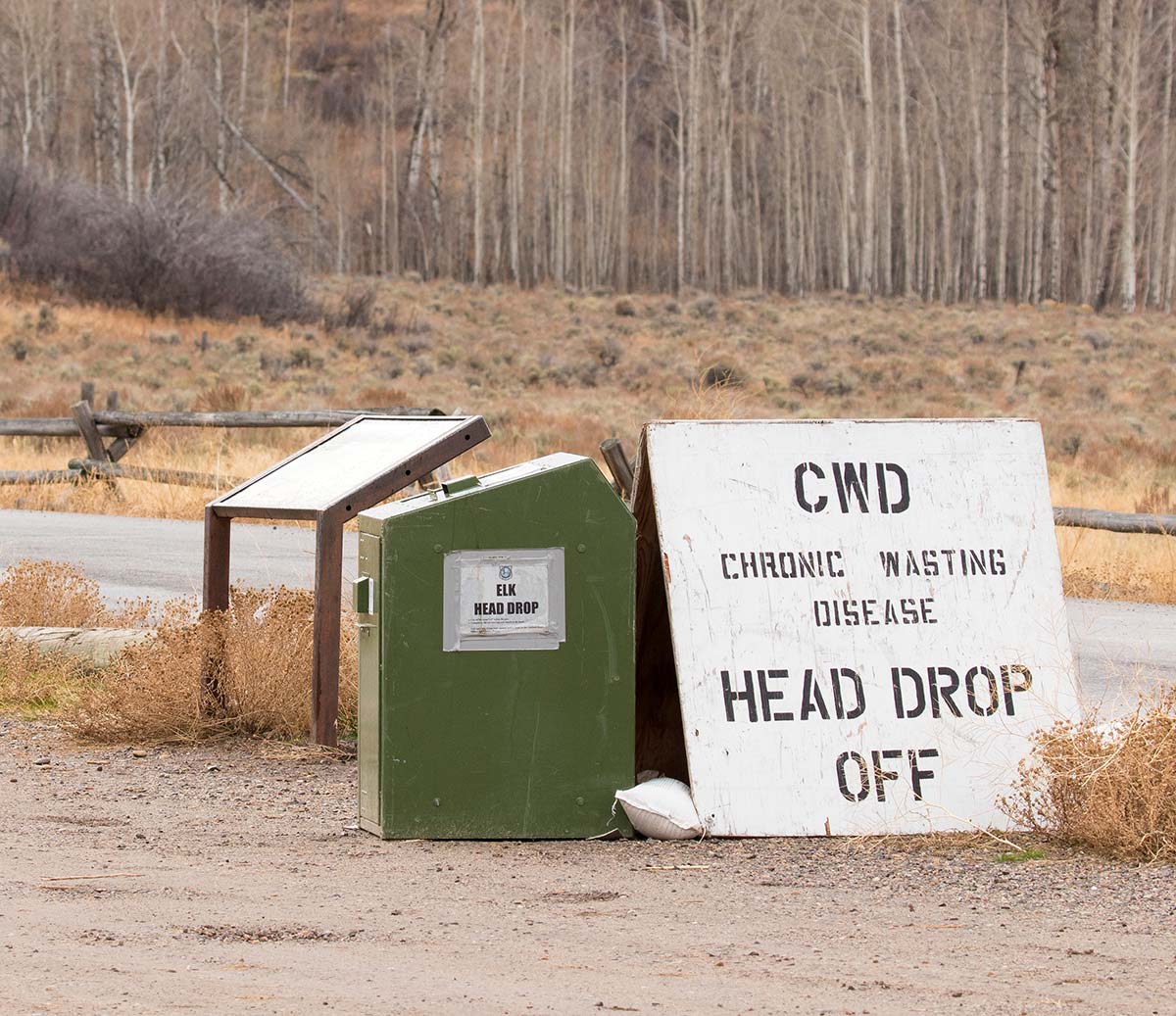CWD drop off location in elk country. 