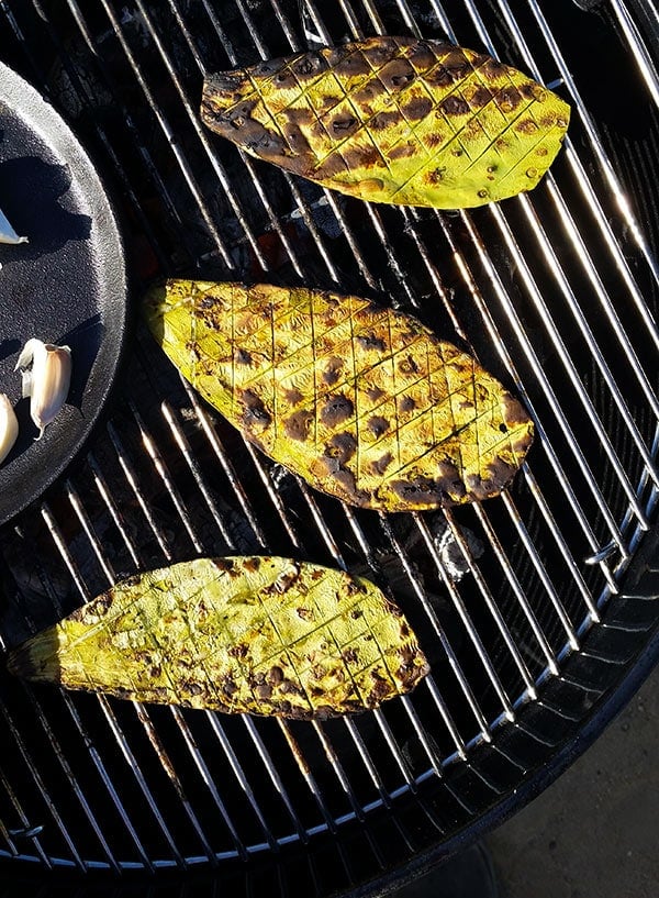 nopales on the grill