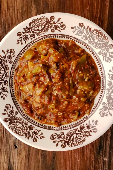 Finished salsa morita recipe in a bowl