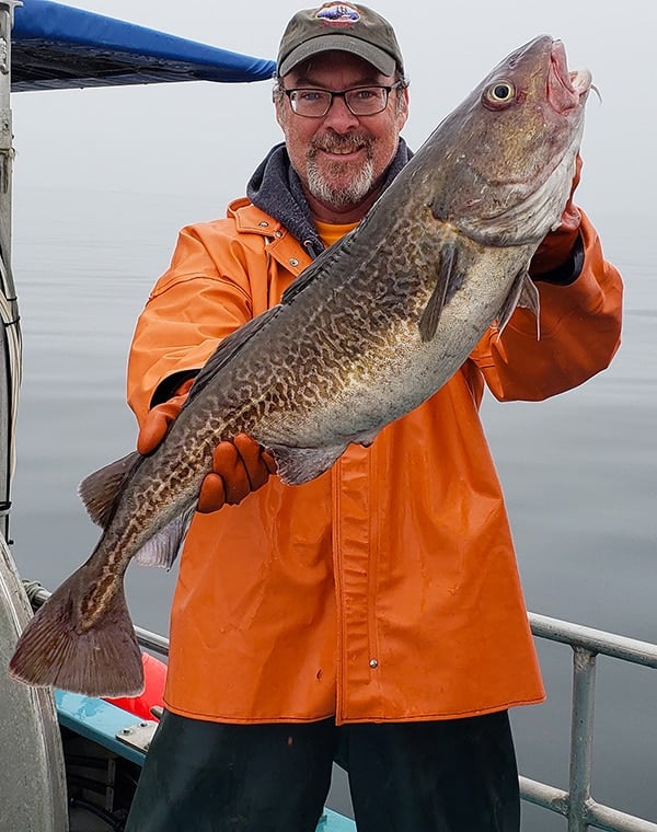 Hank Shaw with a Pacific cod