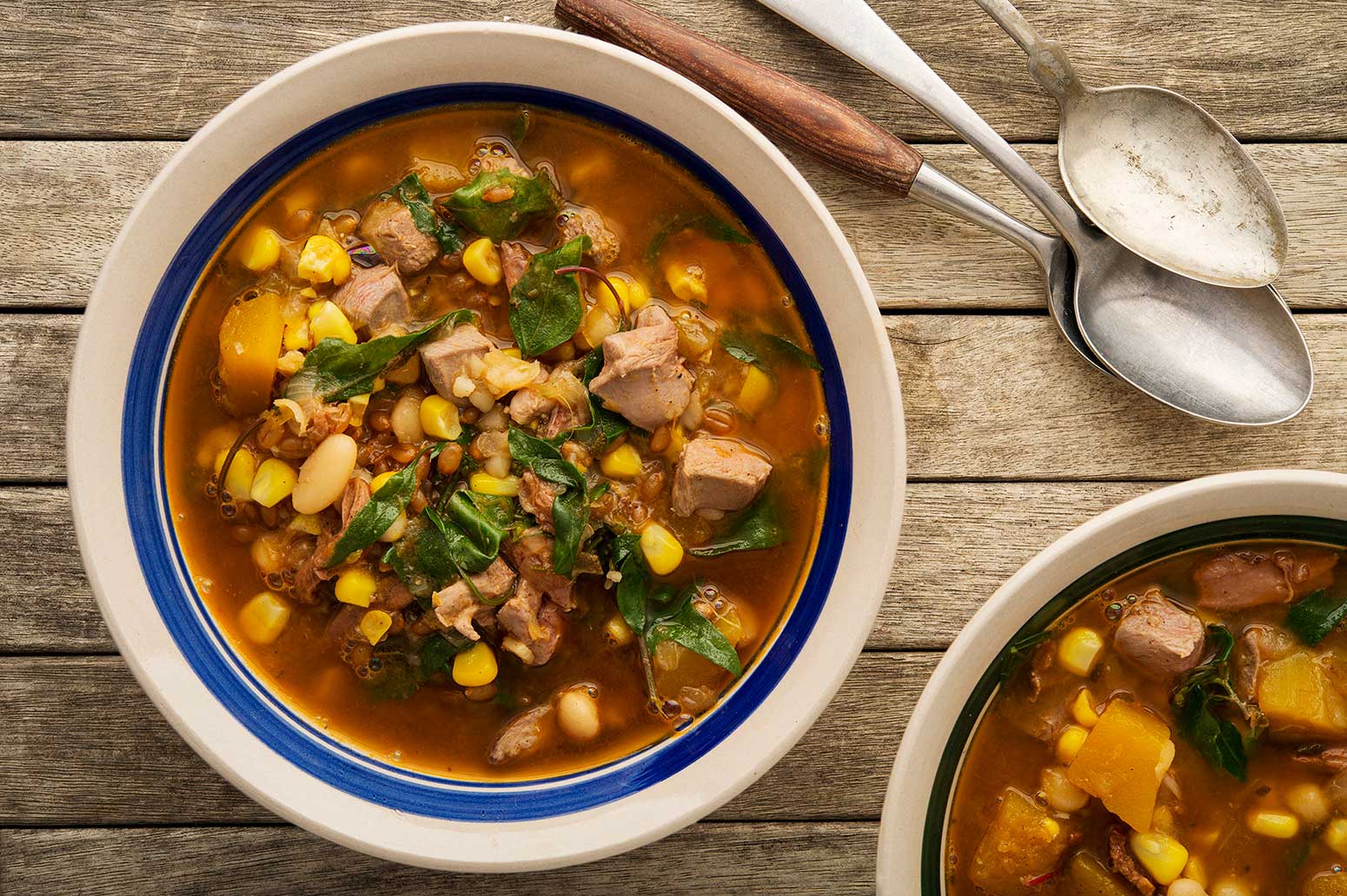 three sisters stew in bowls