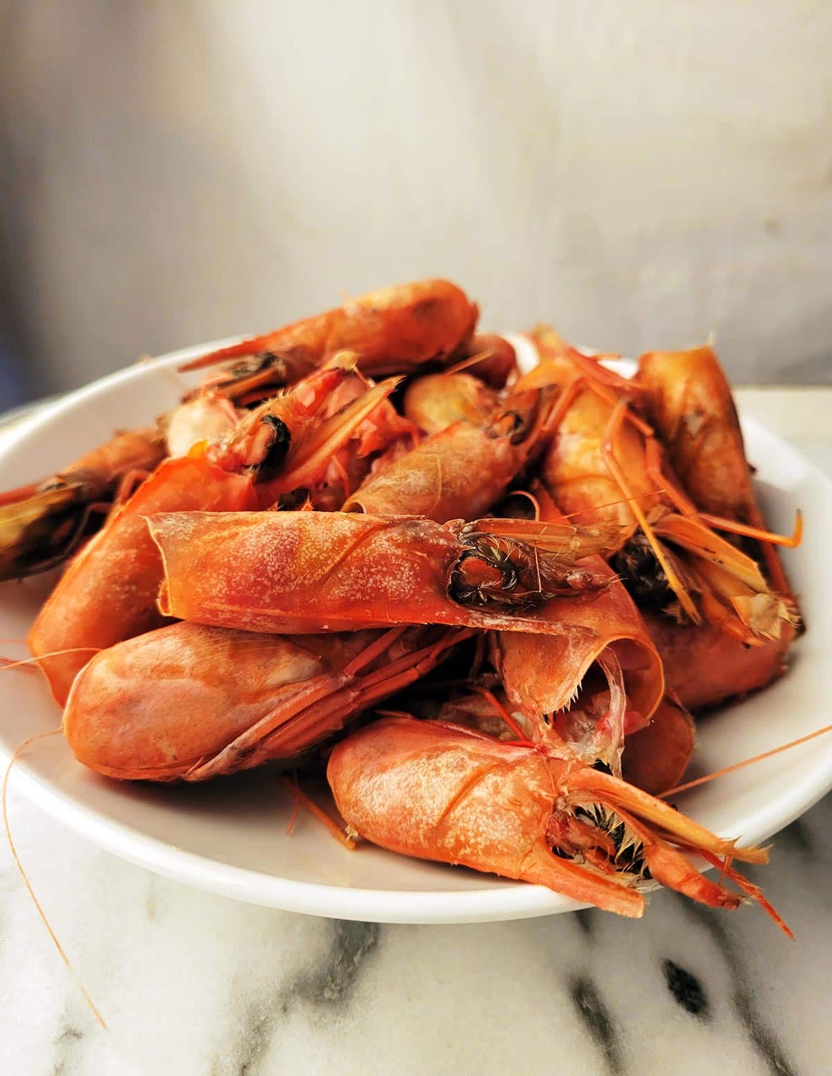 Shrimp heads for making stock