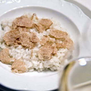 A bowl of truffle risotto