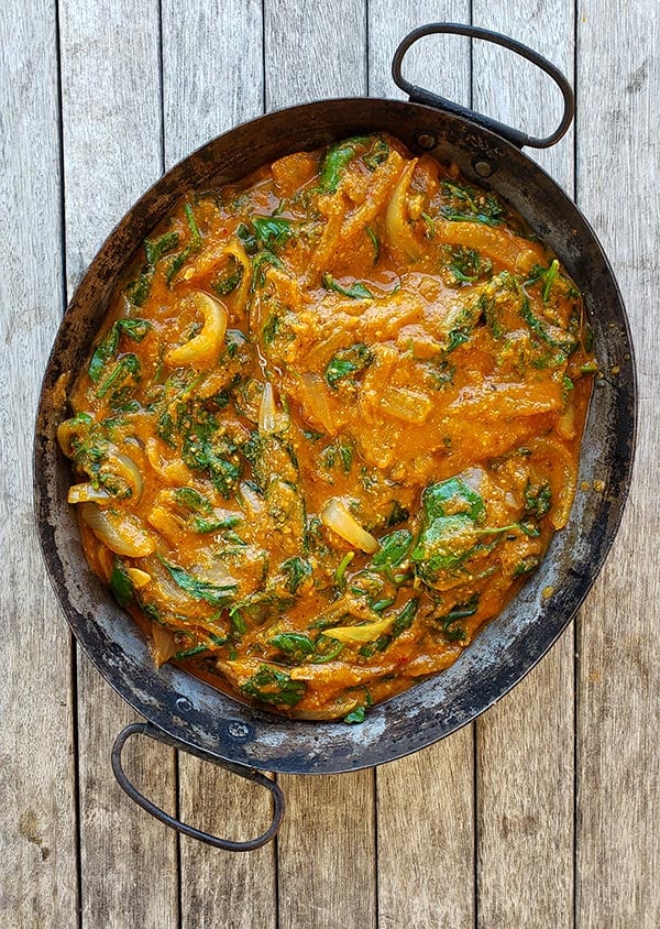 Ghanaian vegetarian curry in a bowl