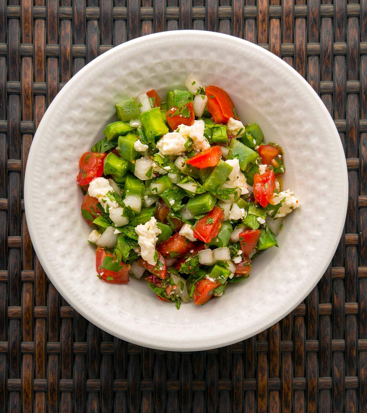 A bowl of ensalada de nopales