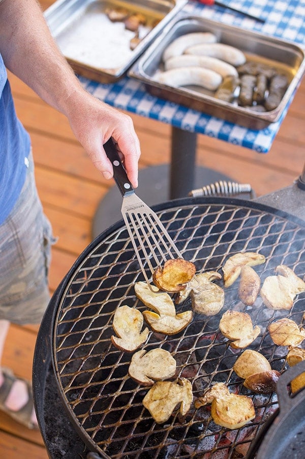 Hank Shaw grilling mushrooms