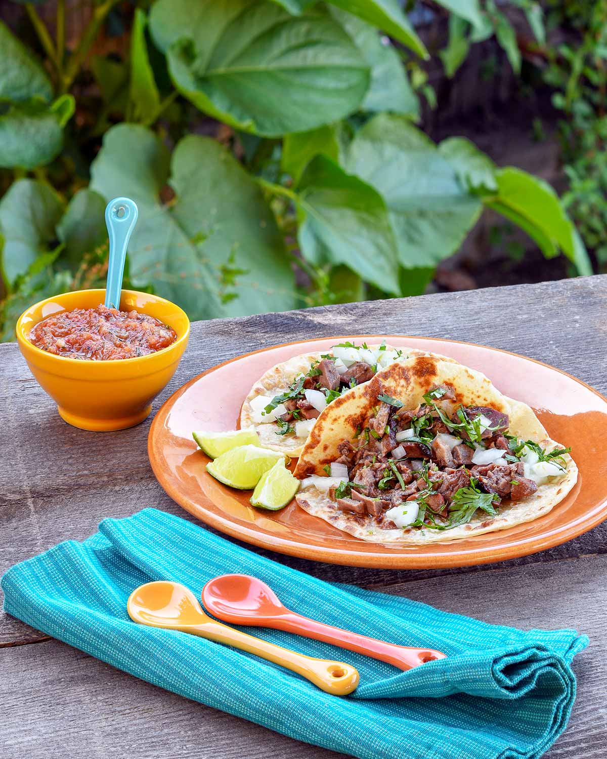 A plate of tongue tacos