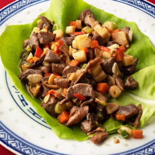 Chinese lettuce cups with minced meat