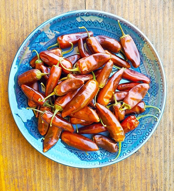 costeno amarillo chiles in a bowl