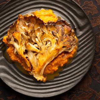 Hen of the woods recipe on a plate