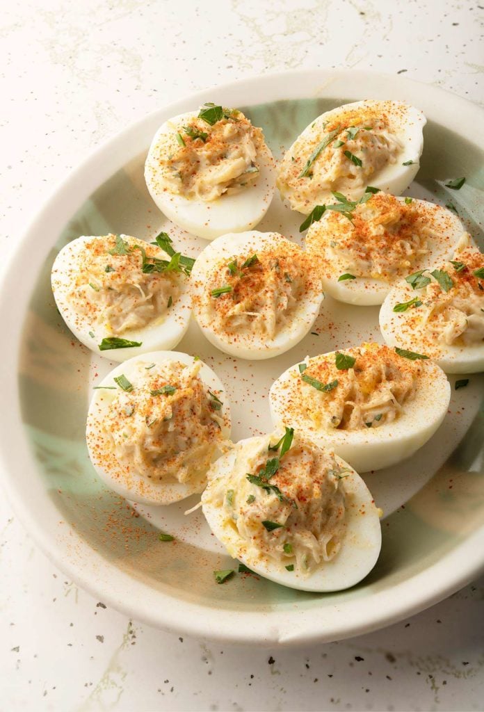 Crab Deviled Eggs Recipe - How to Make Crab Deviled Eggs | Hank Shaw