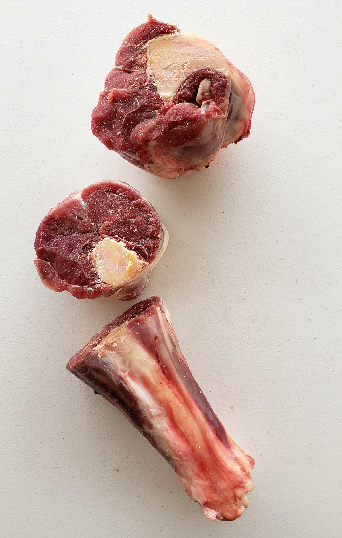 Nilgai shank sliced into ossobuco chunks