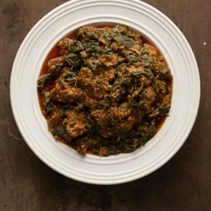 A recipe for Ghanaian palava sauce