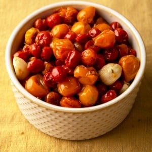 A bowl of cherry tomato confit