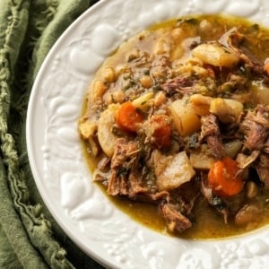 A bowl of duck stew