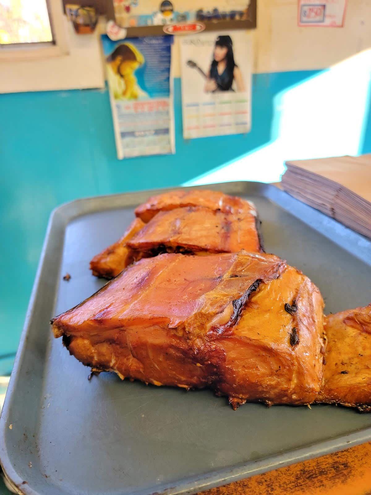 A block of smoked marlin in Ensenada, Baja. 