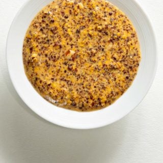 A bowl of Italian mustard.