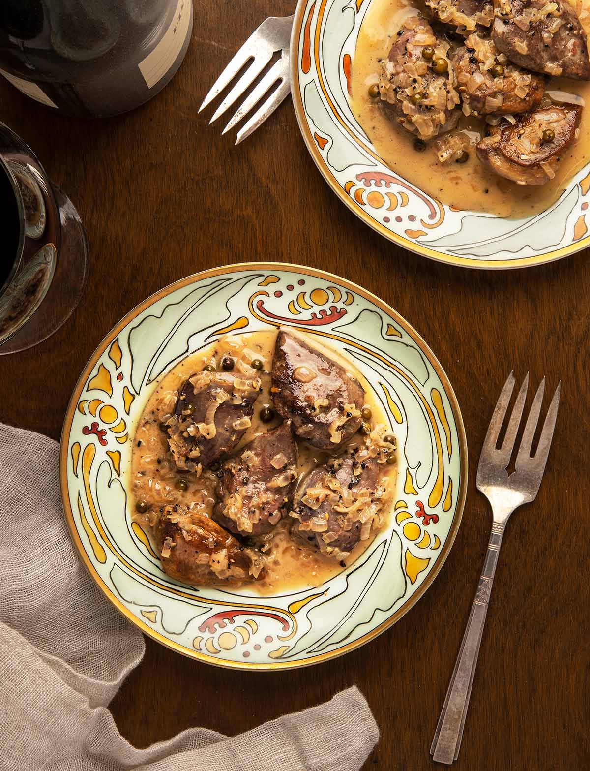 A plate of peppered doves, a simple dove breast recipe. 