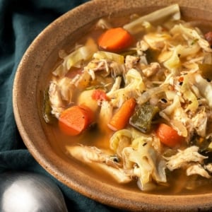 A bowl of Mexican caldo de pescado.