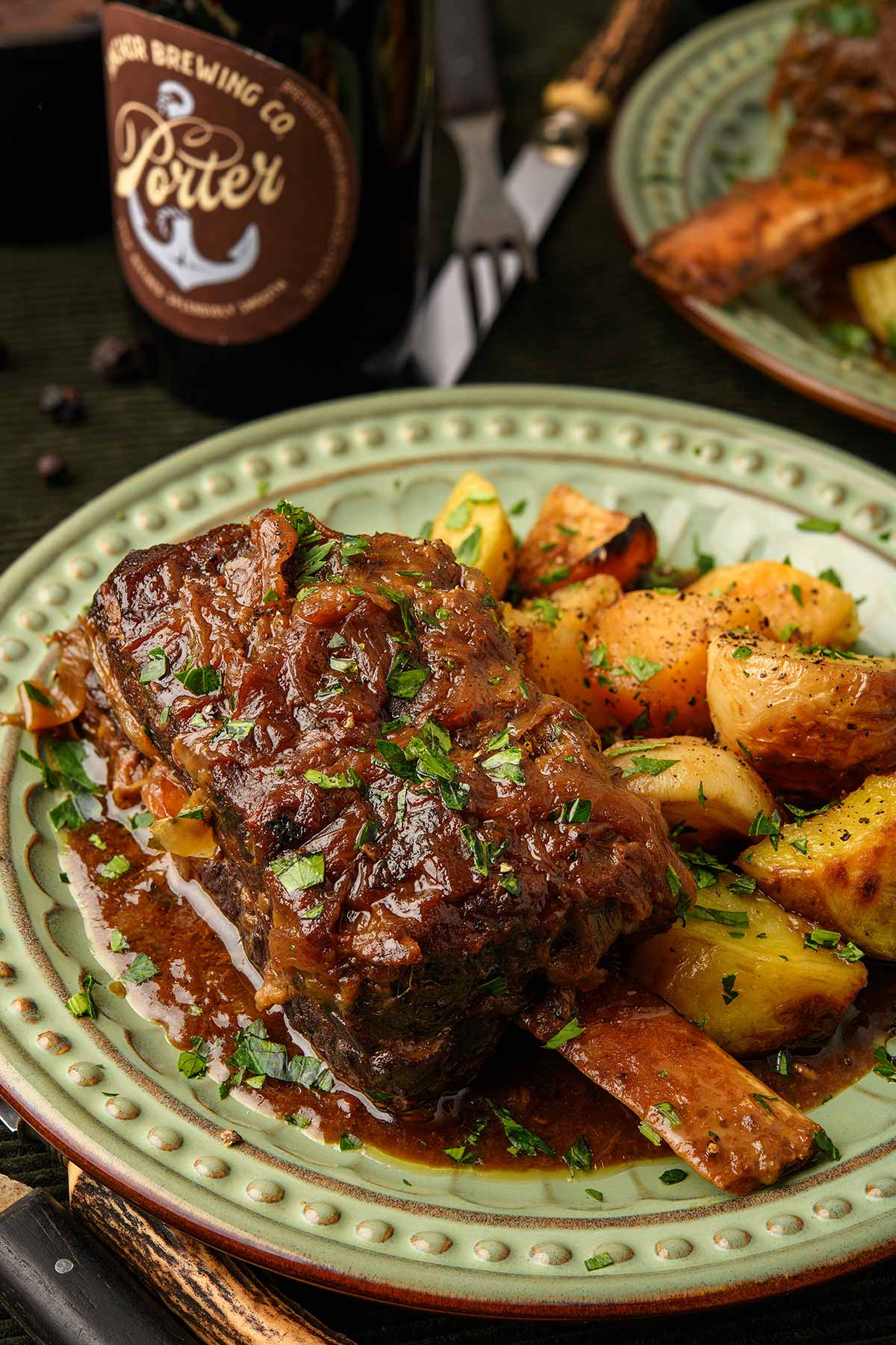 First cook on my table top Dutch oven table with beer braised beef