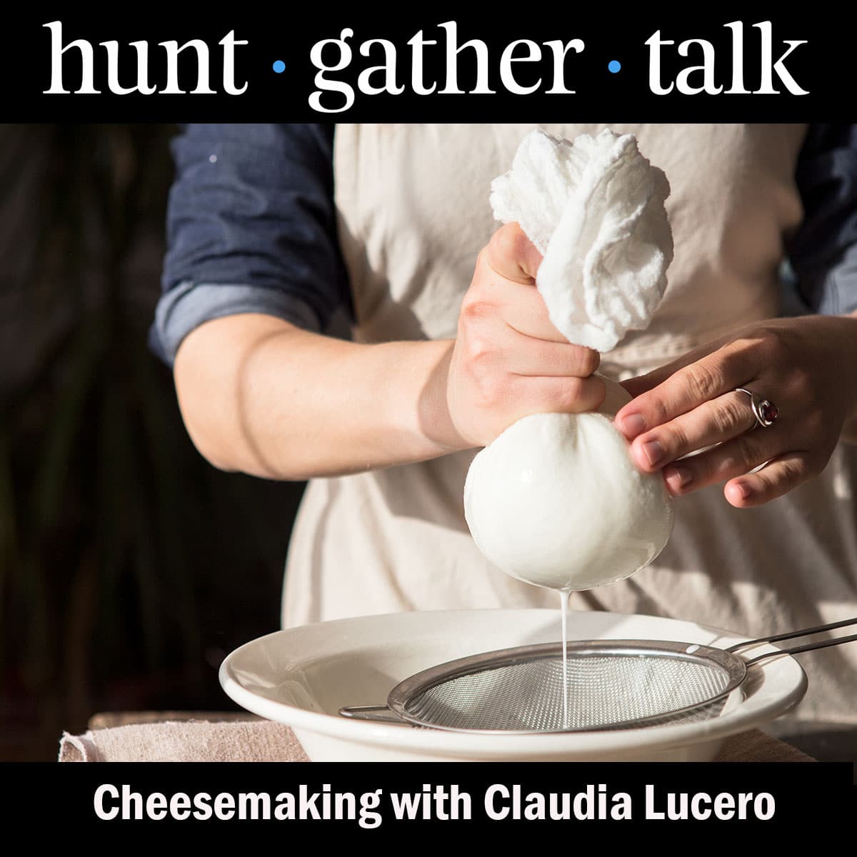 Podcast art for cheesemaking episode. 