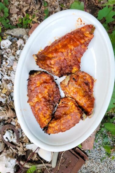 A freshwater drum recipe: drum on the halfshell.