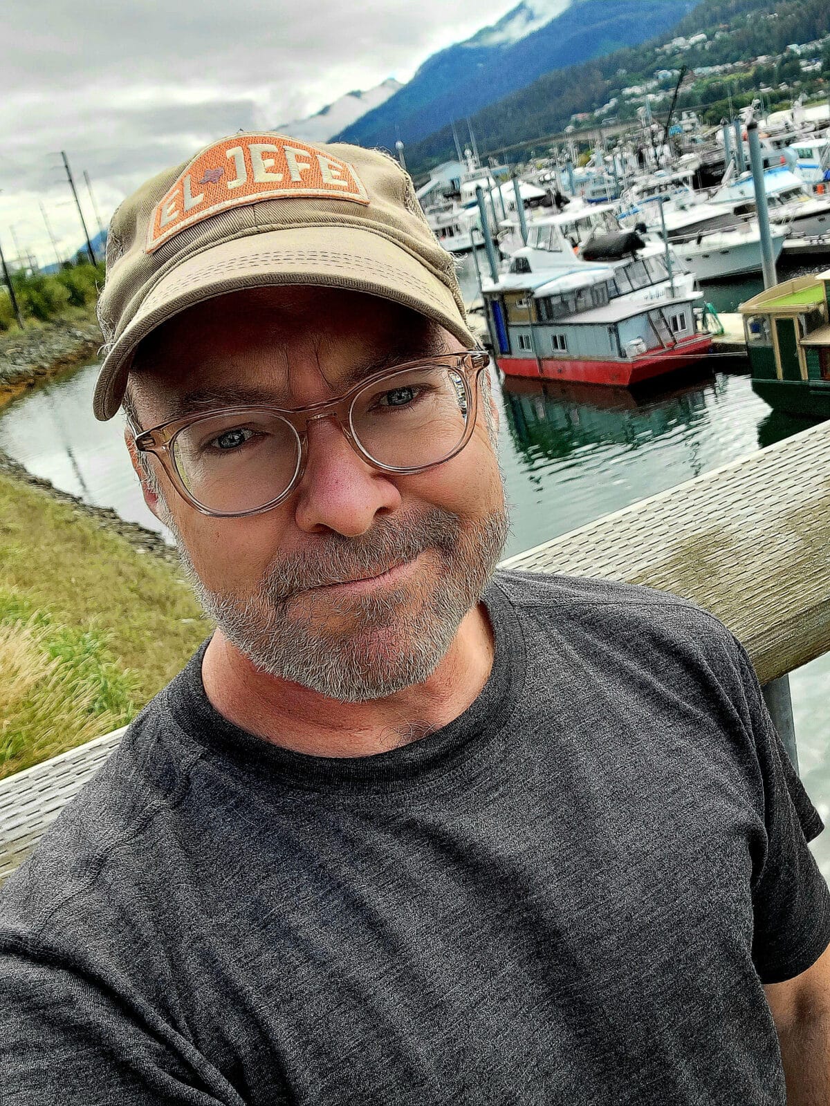 Hank Shaw on a fishing dock.